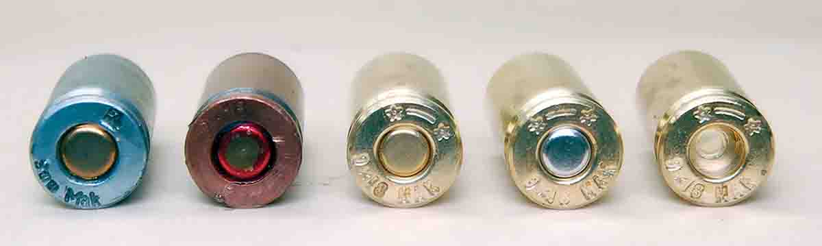 9mm Makarov rounds display many headstamps. Today, commercial loadings often use Starline brass.
